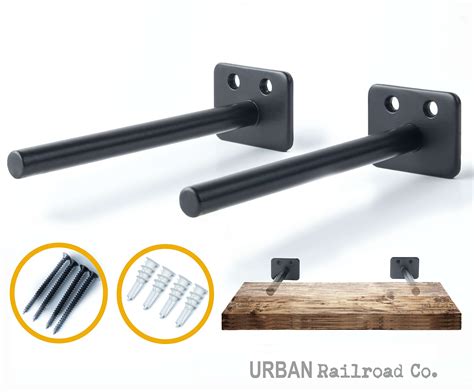 solid steel floating shelf brackets